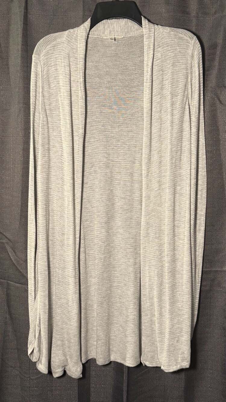 Cyrus Women's Gray Open Front Cardigan Sweater Style Size L